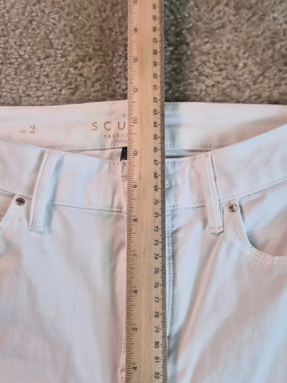 White House Black Market Women’s The Sculpt Skinny Ankle Jeans Size 2 White G044 - Picture 7 of 10